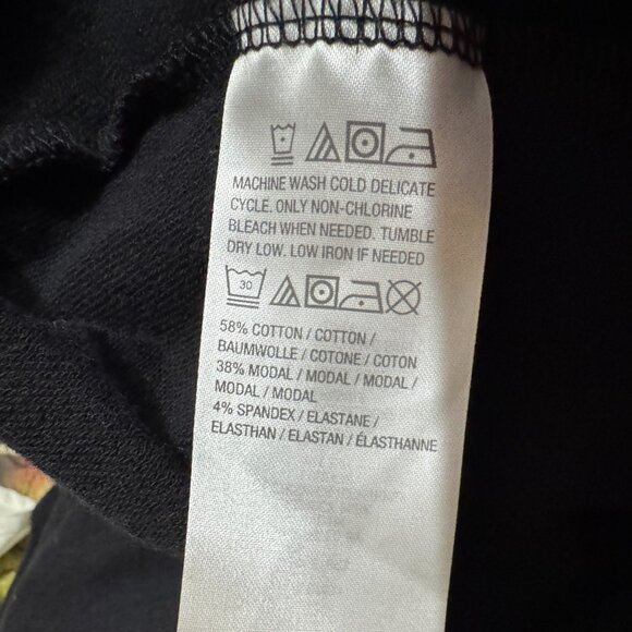 AnyBody French Terry Hooded Sweatshirt with Side Snaps, Black, XL - Picture 10 of 13